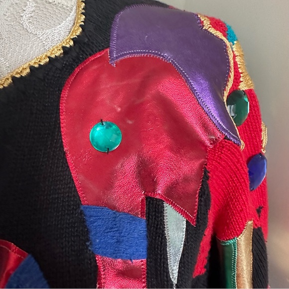 Rare Michael Simon Circus Collectible Sweater Cardigan Christmas sz L - Picture 14 of 17